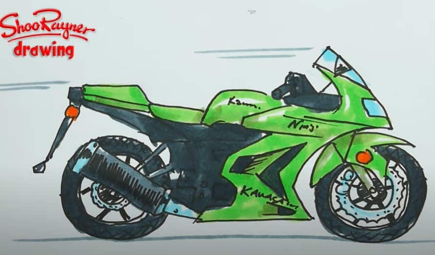 How to Draw a Motorcycle Step by Step