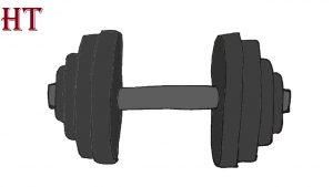 How to draw a dumbbell