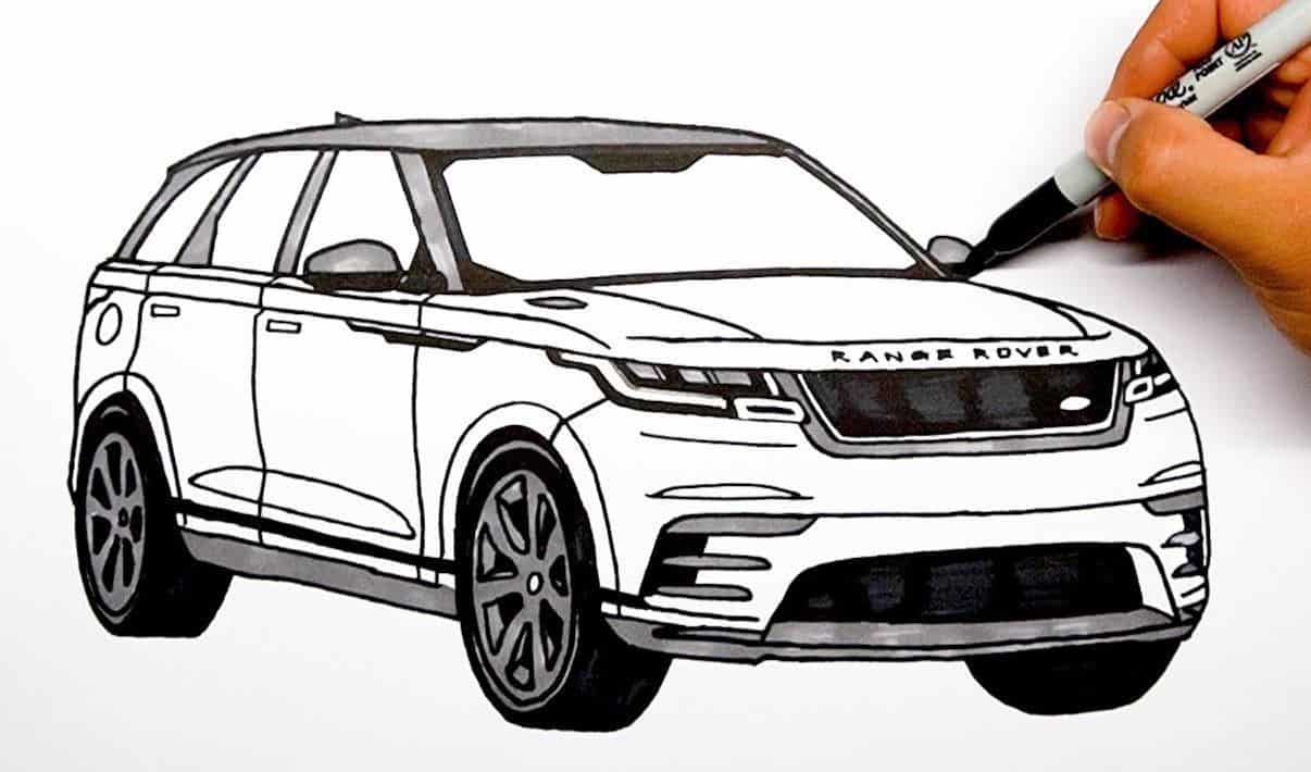 How to draw a range rover Step by Step || Car Drawing