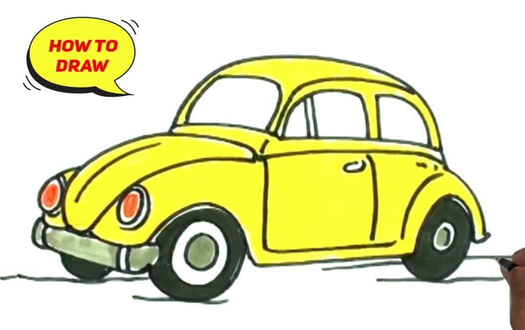 How to draw a volkswagen beetle Step by Step