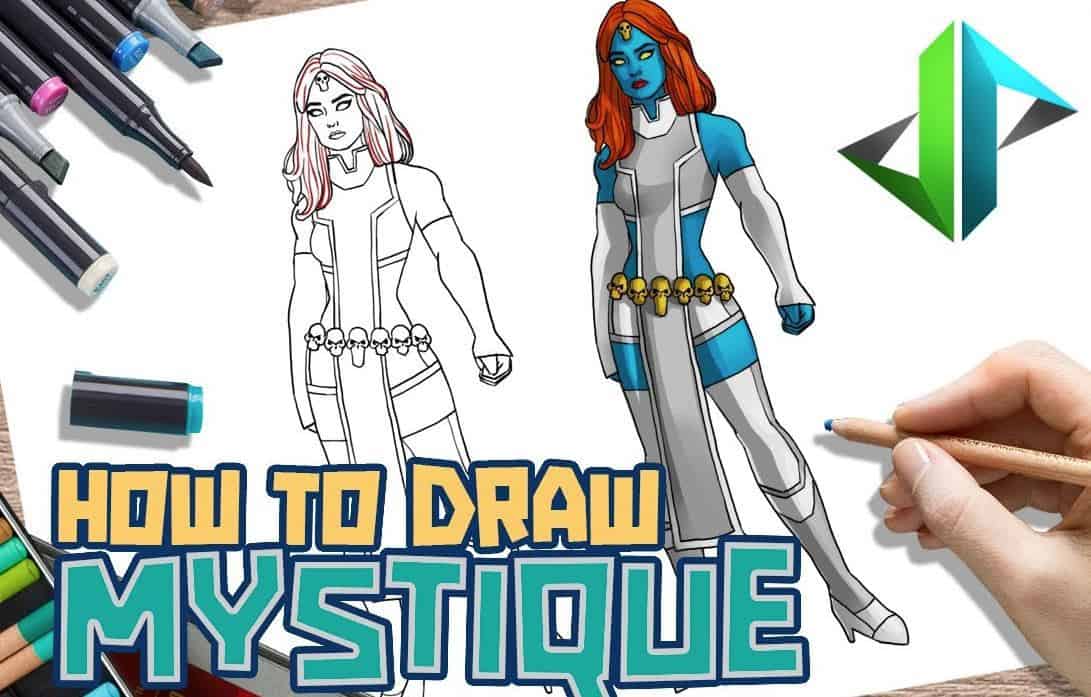 How to draw Mystique Step by Step