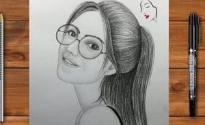 Girl with Glass Drawing