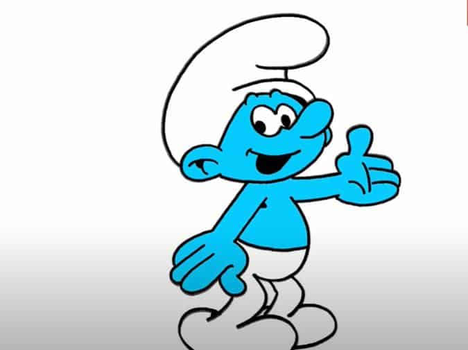 How to draw a Smurf Step by Step