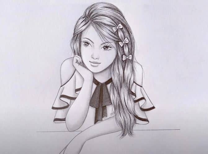 How to draw a Woman Easy || Beautiful Girl Drawing