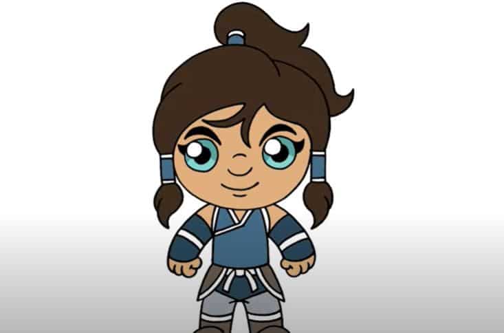 How to draw avatar korra step by step