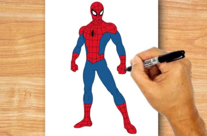 Spider man Drawing easy Step by Step