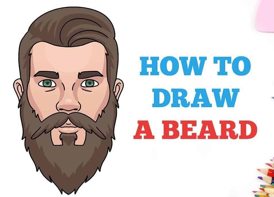 How to draw a beard Step by Step