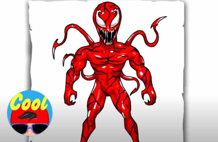 How to Draw Carnage full body step by step