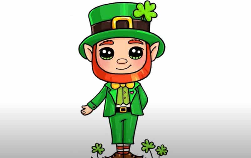 How to Draw a Leprechaun cute and easy