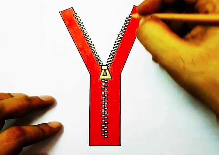 How to Draw a Zipper Step by Step