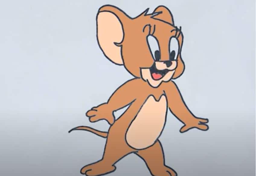 How to draw Jerry the mouse from Tom and Jerry