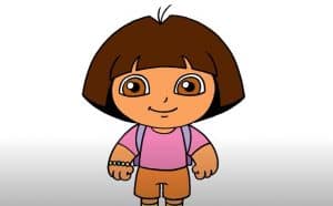 How to draw dora the explorer