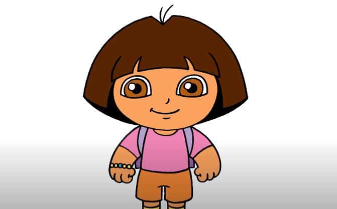 How to draw dora the explorer easy step by step