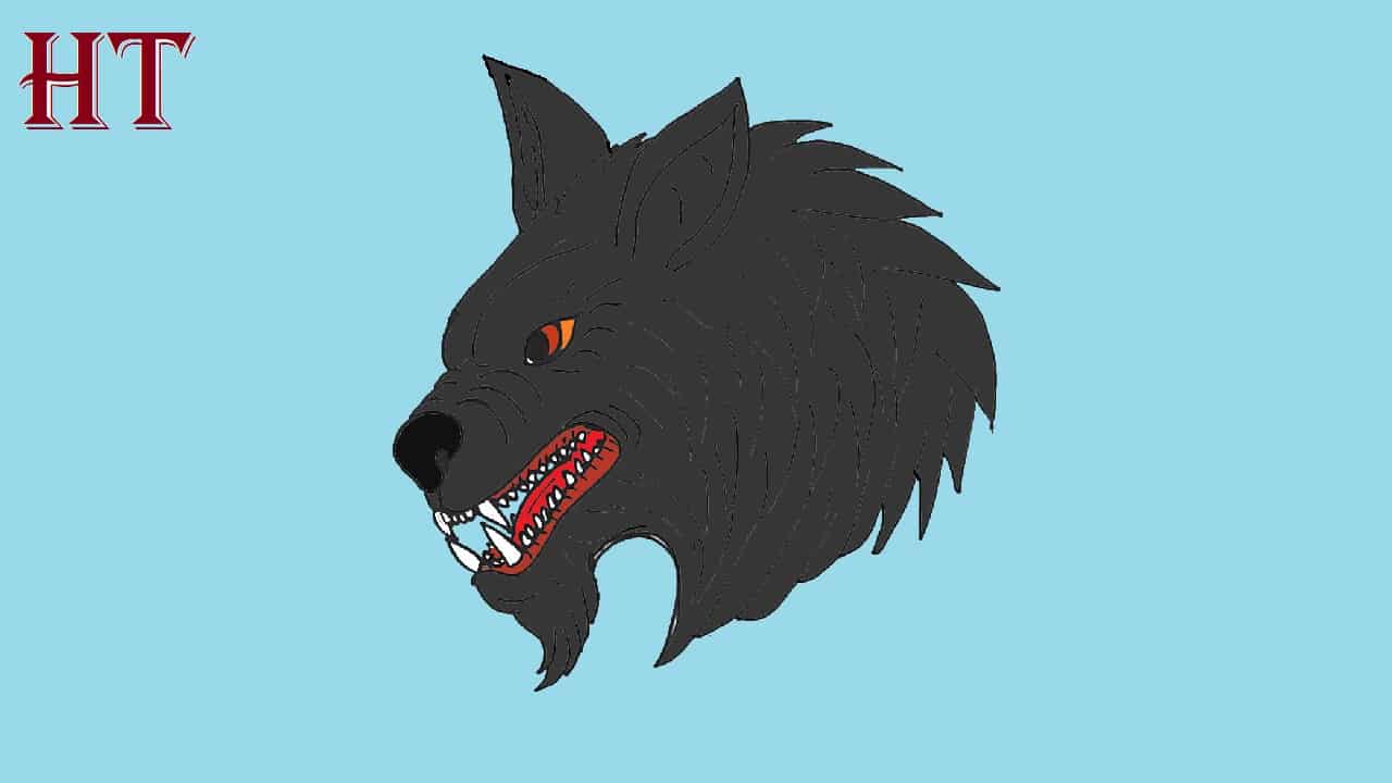 How to draw a Werewolf head Step by Step