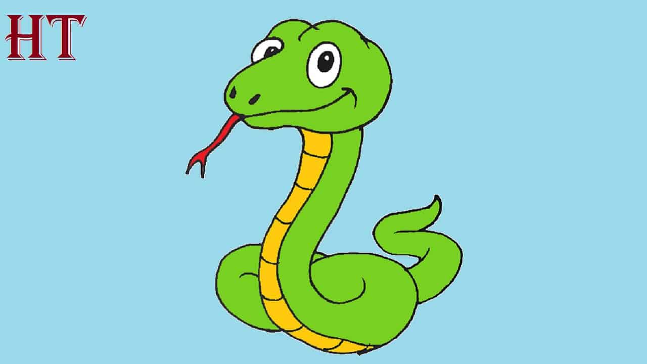 Cute Snake Drawing easy Step by Step