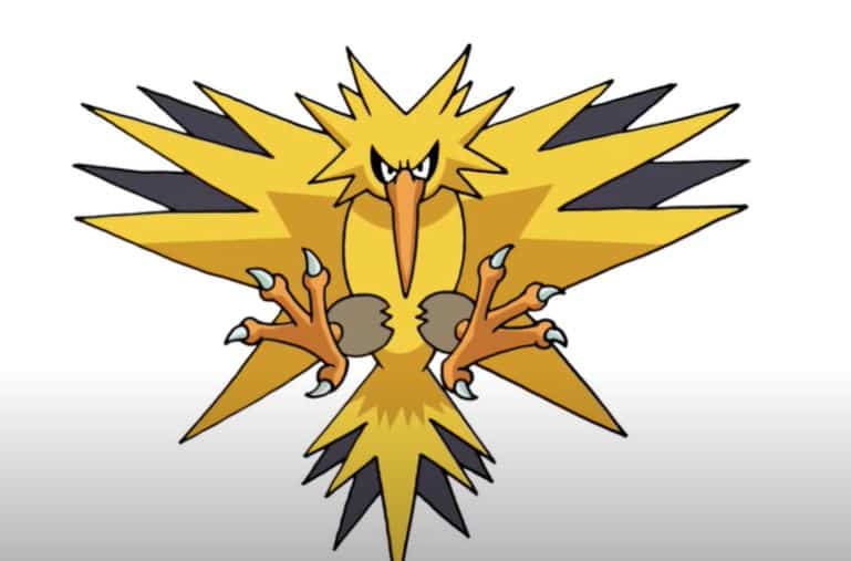 How To Draw Zapdos from Pokemon