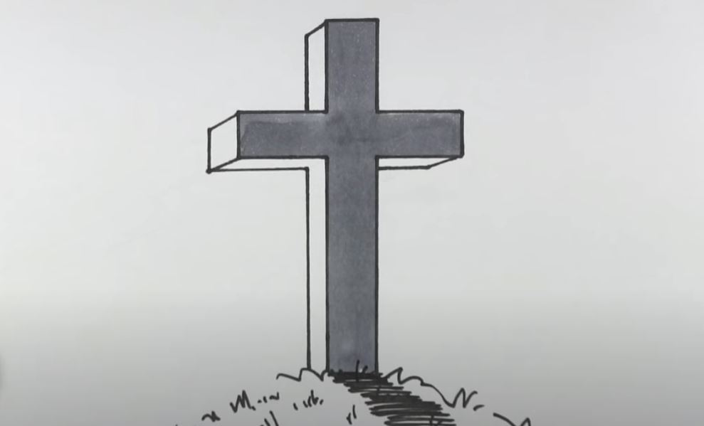 How to Draw a Cross Step by Step