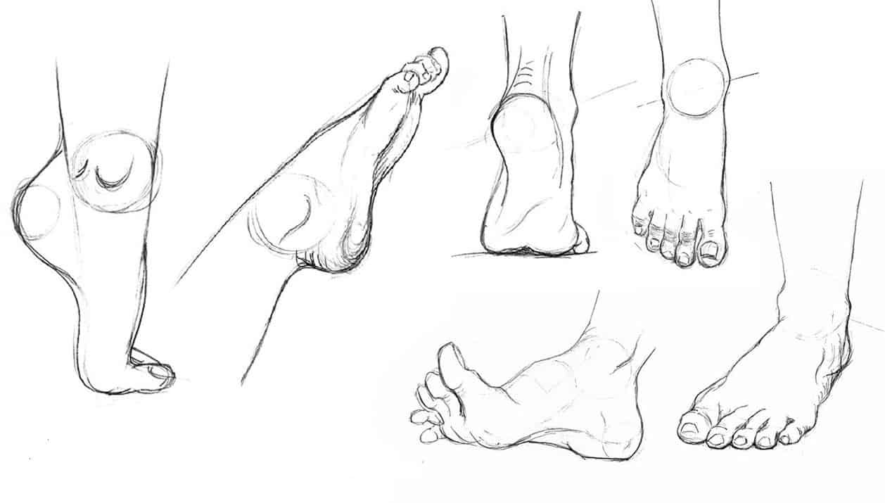 How to draw Feet Step by Step
