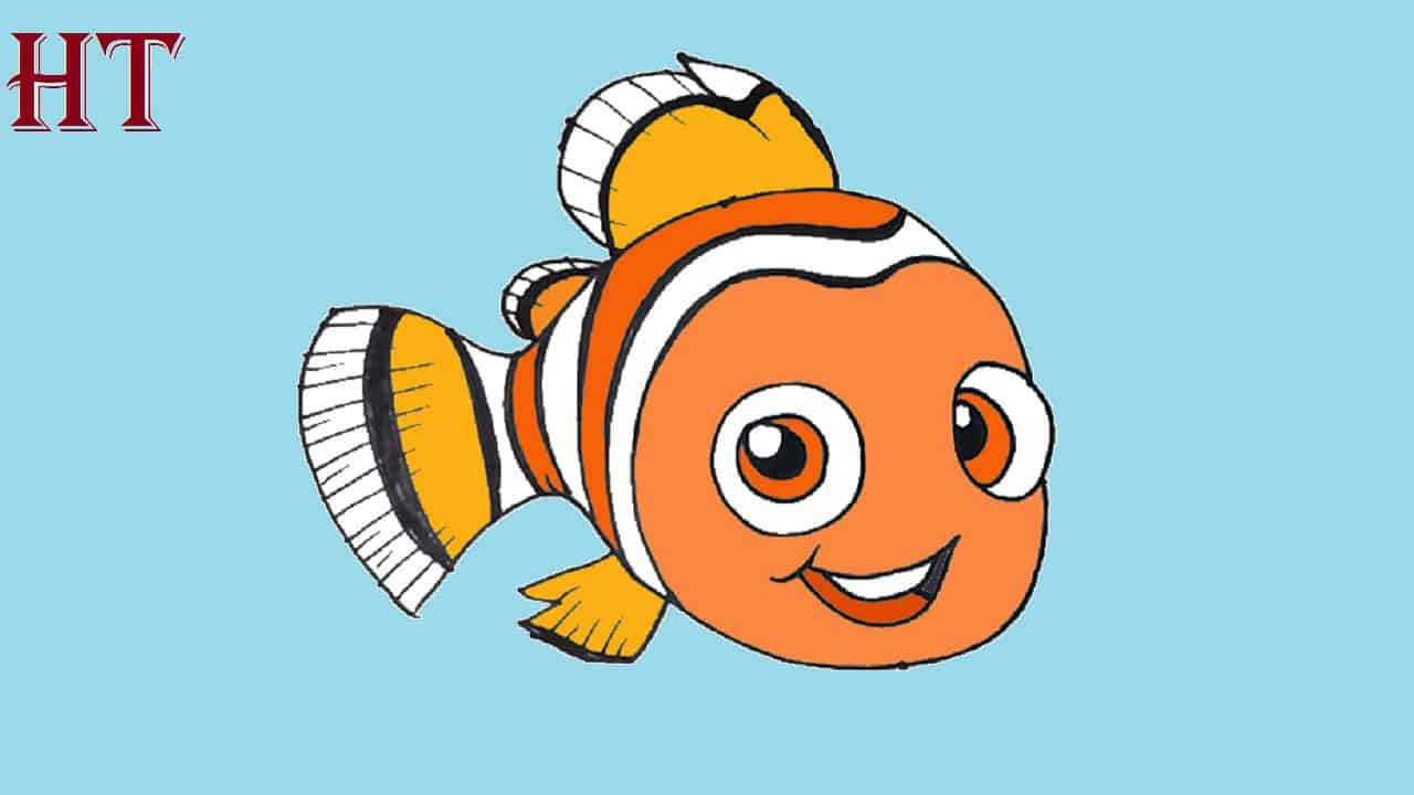 Nemo Drawing easy Step by Step || How to draw a Cartoon Fish