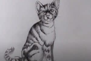 How to draw a sitting Cat