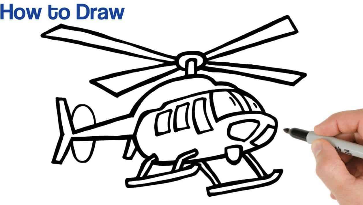 How to Draw A Helicopter Step by Step