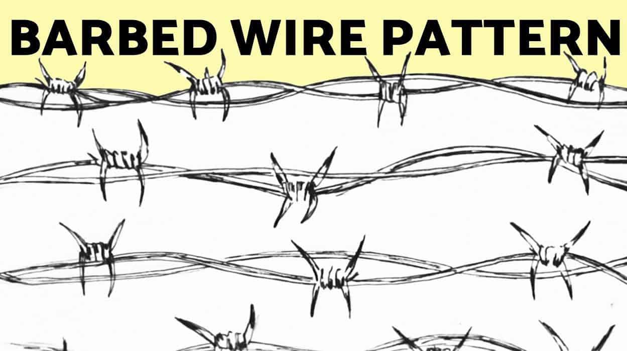 How to Draw Barbed Wire Step by Step