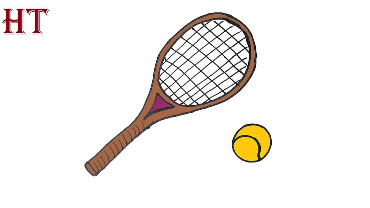 How to Draw a Tennis Racket easy