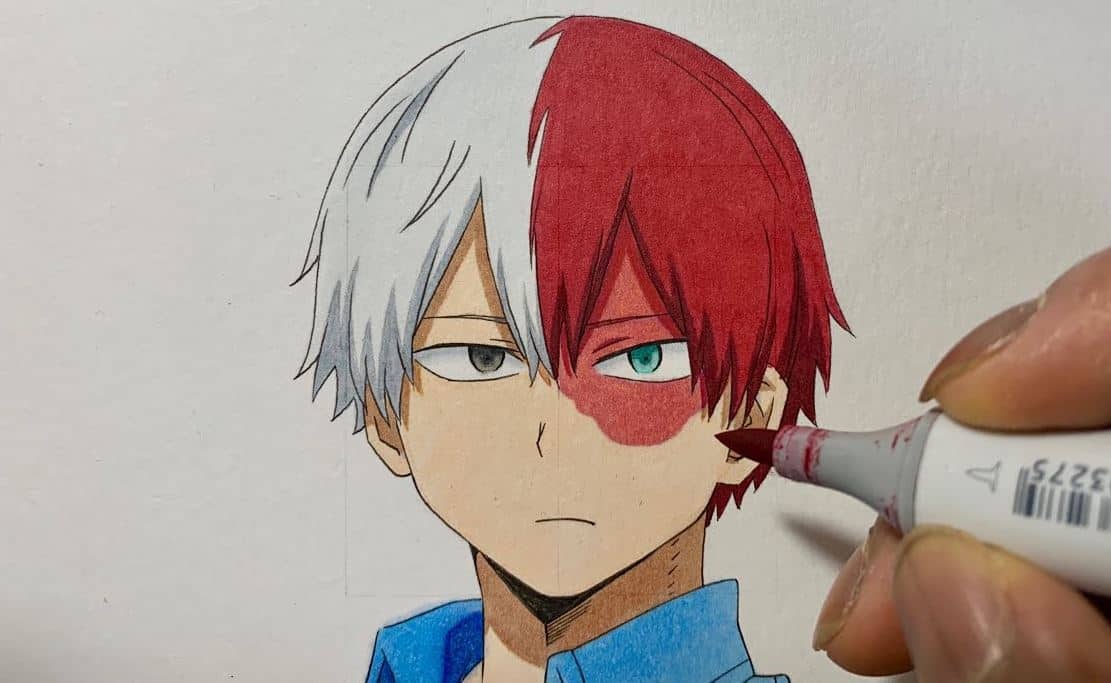 How to draw Shoto Todoroki Step by Step