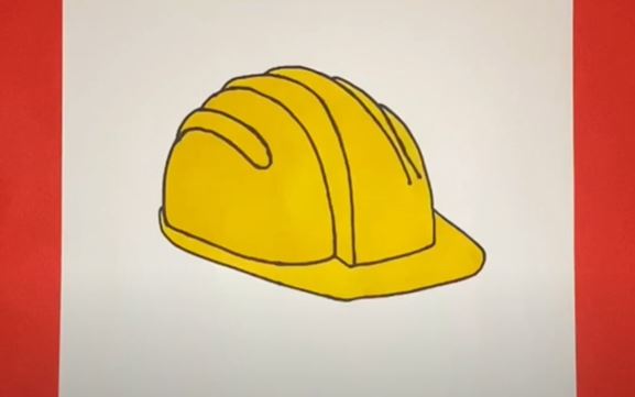 How To Draw A Hard Hat Step by Step