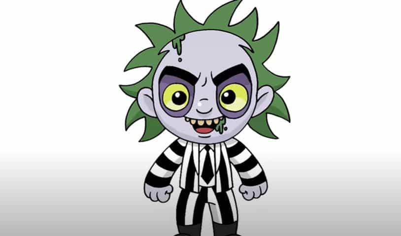How To Draw Beetlejuice Step by Step