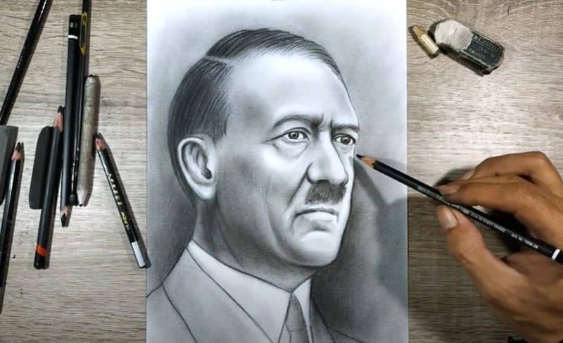 How To Draw Hitler Step by Step || Adolf Hitler