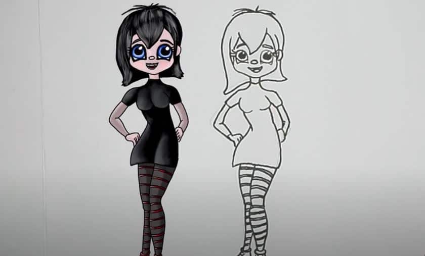 How to draw Mavis from Hotel transylvania