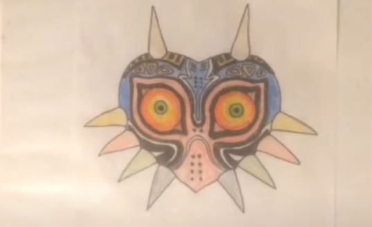 How to Draw Majoras Mask from The Legend of Zelda