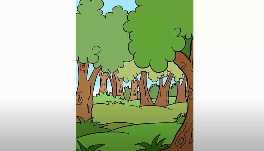 How to Draw A Forest easy Step by Step