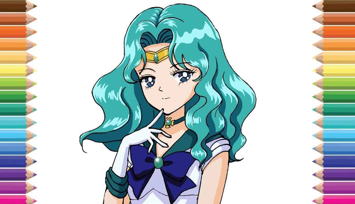 How to Draw Anime Girl || Sailor Neptune