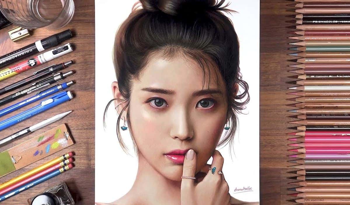 How to draw IU || Beautiful Girl Drawing
