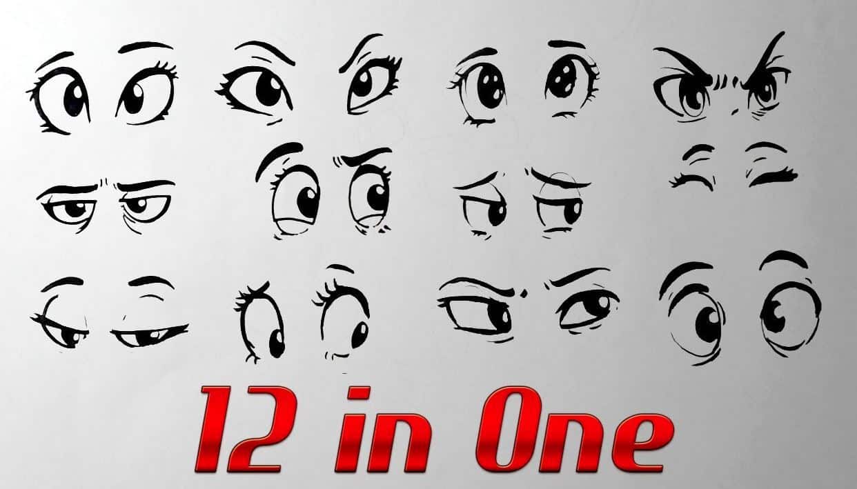 How To Draw Cartoon Eyes Step by Step