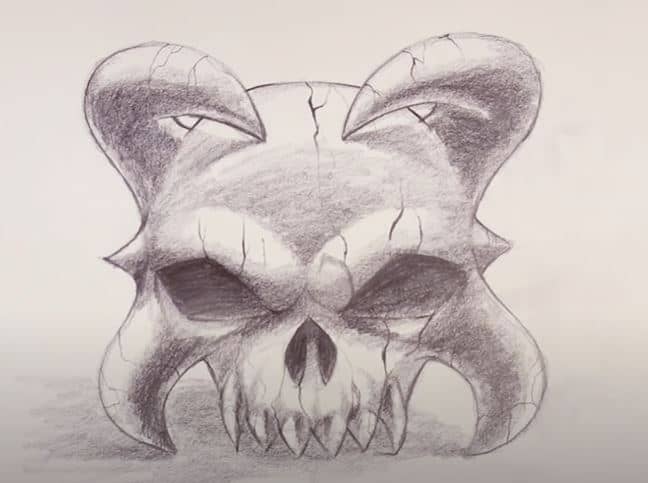 How To Draw Demon Skulls Step by Step