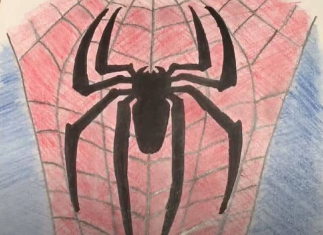 How To Draw The Spiderman Logo Step by Step