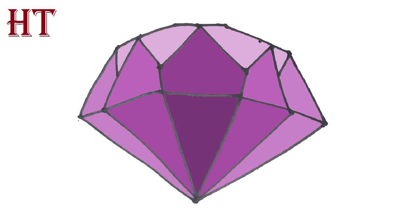How to Draw A Gemstone Step by Step