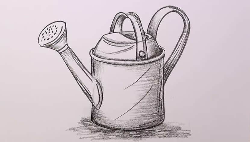 How to Draw A Watering Can Step by Step