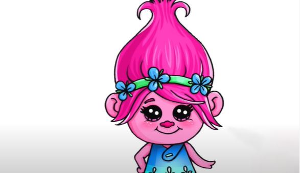 How to Draw Poppy From Trolls