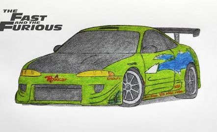 How to Draw a Mitsubishi Eclipse Step by Step
