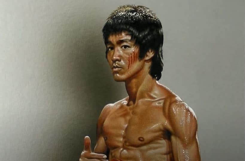 How to draw Bruce Lee with Pencil