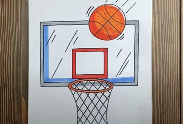 How To Draw A Basketball Hoop Step by Step