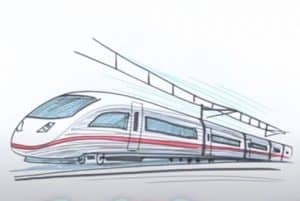 How To Draw A Bullet Train