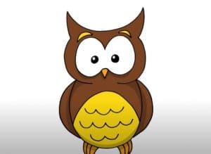 How To Draw A Cartoon Owl