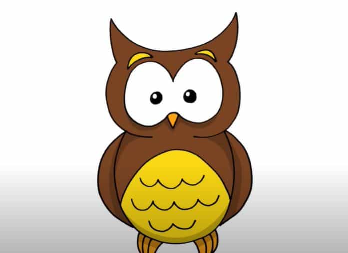 How To Draw A Cartoon Owl Step by Step