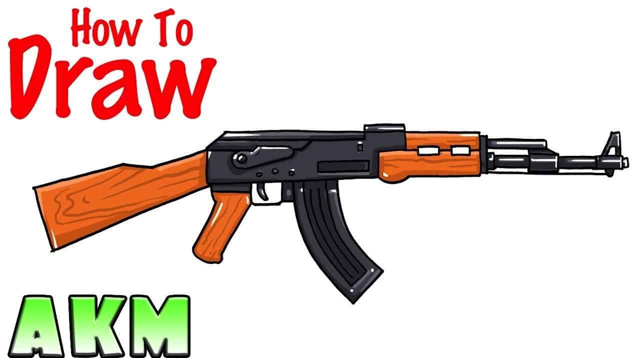 How To Draw An Assault Rifle Step by Step