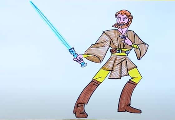 How To Draw Obi Wan Kenobi’s Lightsaber